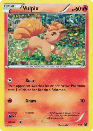 Vulpix 001/12  - Holofoil McDonalds Promos 2016 - Promo