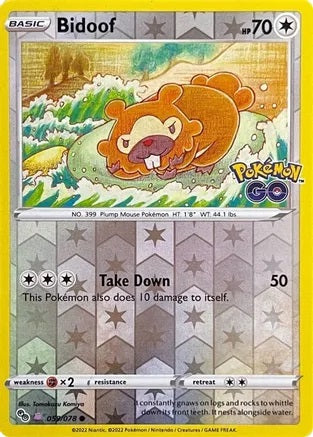 Bidoof (Peelable Ditto) - 059/078 - Common - Reverse Holo