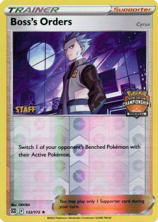 Boss's Orders 132/172  - Reverse Holofoil League & Championship Cards - Promo