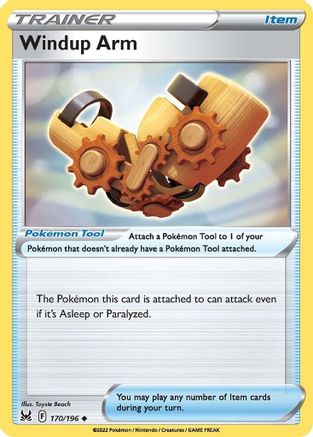 Windup Arm 170/196  - Reverse Holofoil SWSH11 Lost Origin - Uncommon
