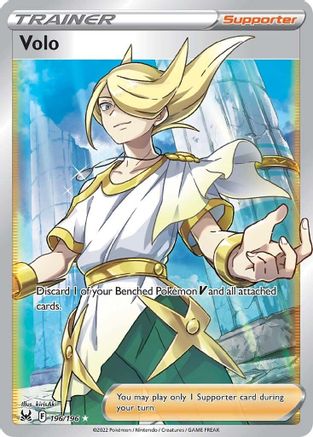 Volo (Full Art) 196/196  - Holofoil SWSH11 Lost Origin - Ultra Rare