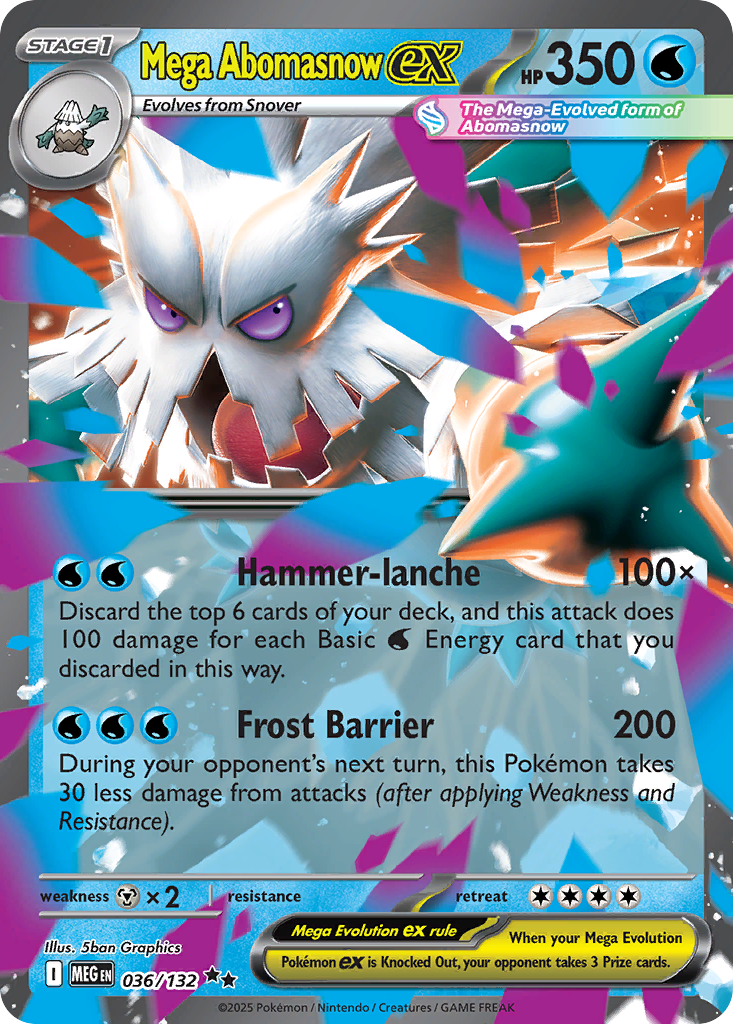 Mega Abomasnow ex - 036/132 - Double Rare