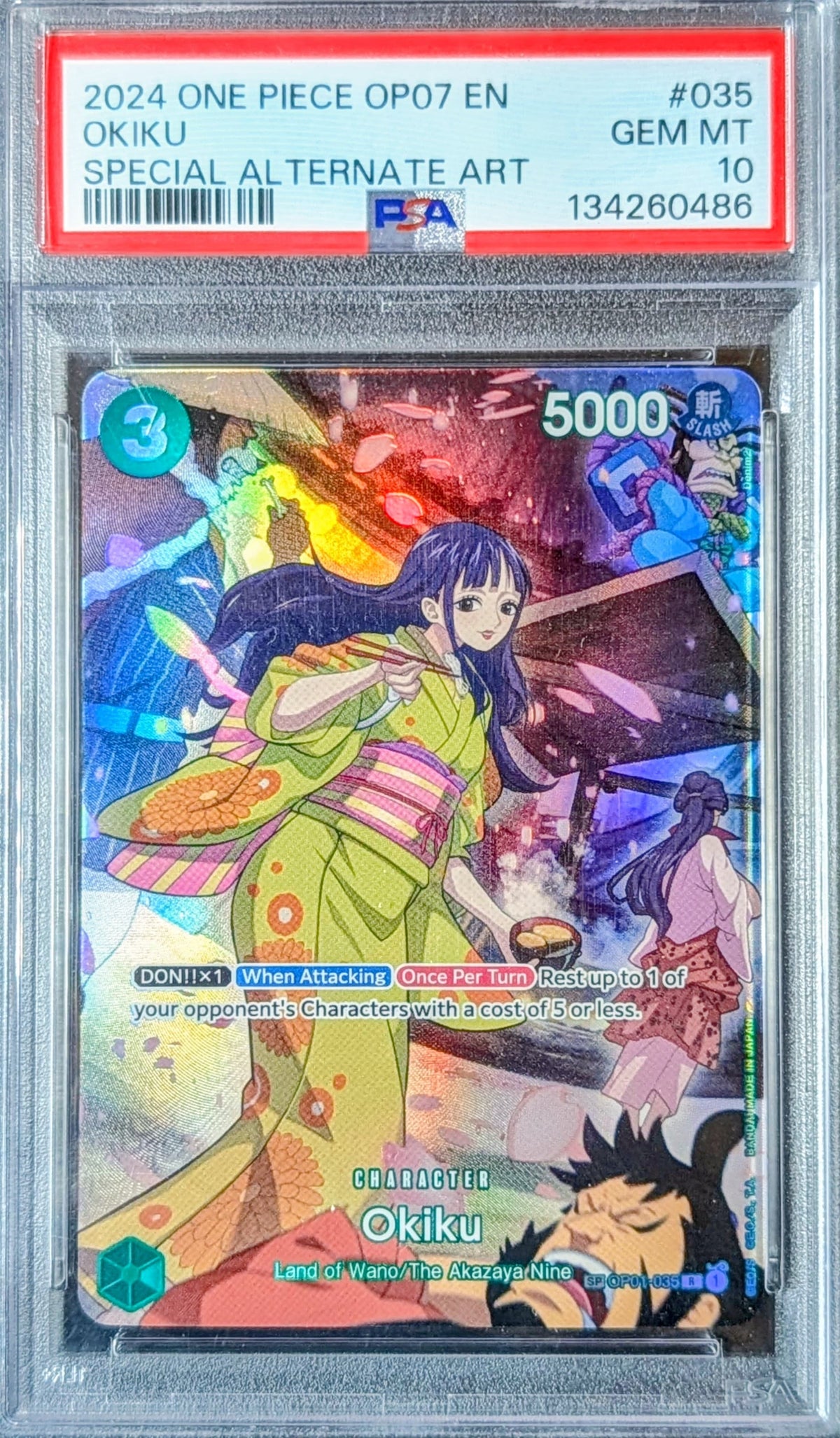 PSA 10 - Okiku - OP01-035 (SP)