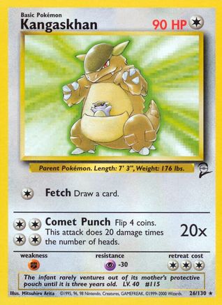 Kangaskhan 026/130  Base Set 2 - Rare