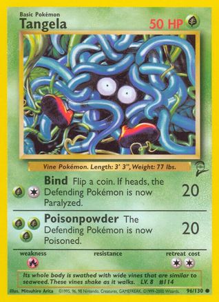Tangela 096/130  Base Set 2 - Common