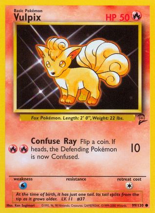 Vulpix 099/130  Base Set 2 - Common