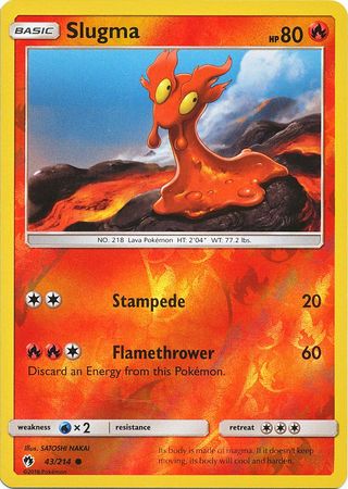 Slugma - 43/214 - Common - Reverse Holofoil