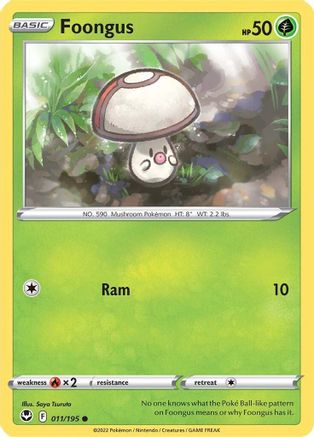 Foongus 011/195  SWSH12 Silver Tempest - Common