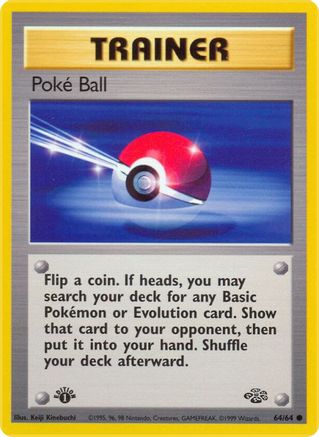 Poke Ball 064/64  - 1st Edition Jungle - Common