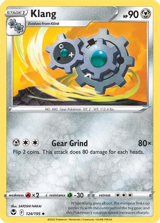 Klang 124/195  SWSH12 Silver Tempest - Uncommon