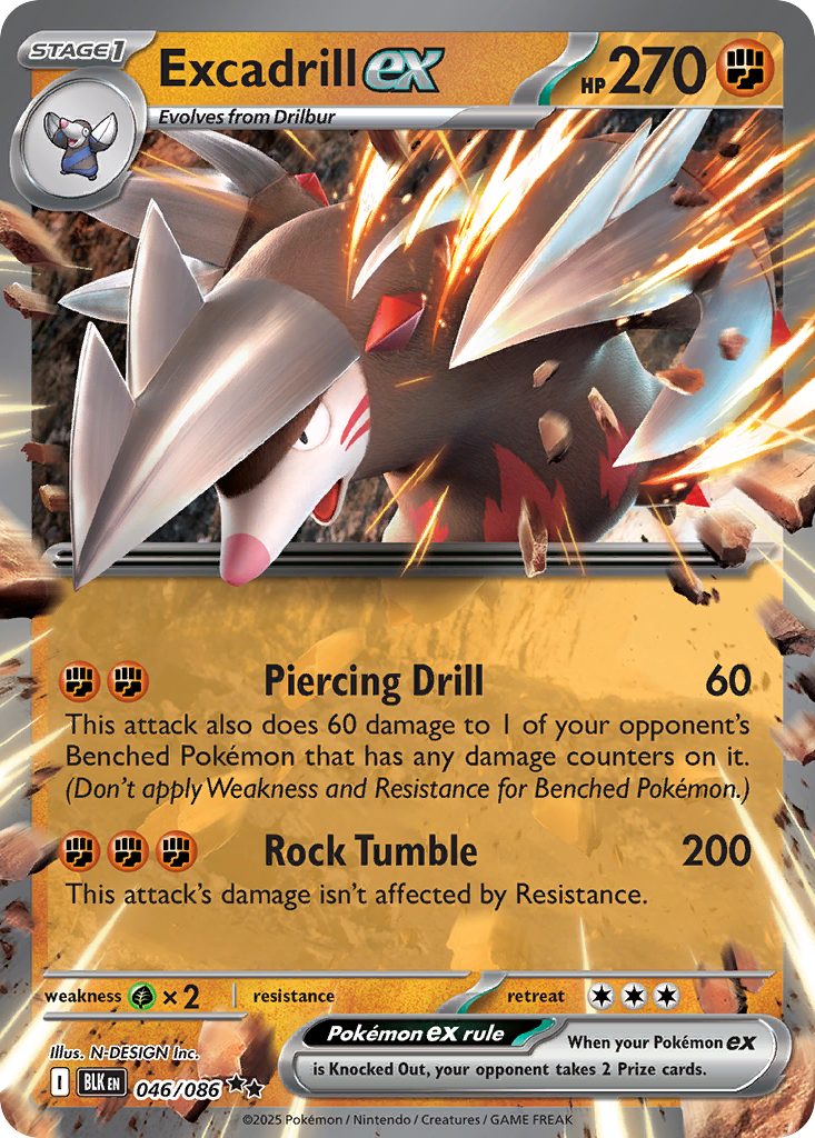 Excadrill ex - 046/086 - Double Rare
