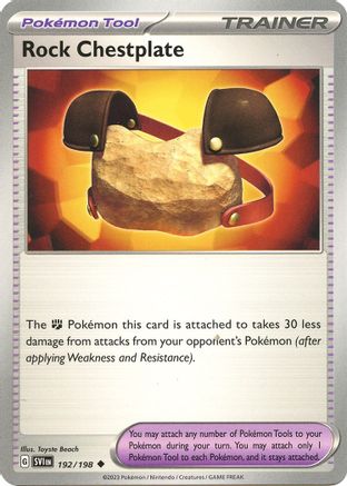 Rock Chestplate 192/198  - Reverse Holofoil SV01 Scarlet & Violet Base Set - Uncommon