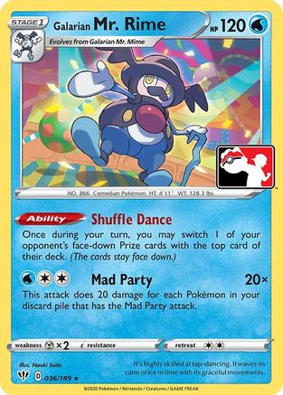 Galarian Mr. Rime 036  - Holofoil Prize Pack Series Cards - Rare