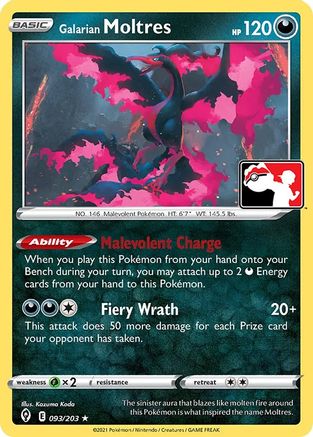 Galarian Moltres 093  Prize Pack Series Cards - Rare