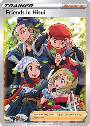 Friends in Hisui (Full Art) 148/159  - Holofoil Crown Zenith - Ultra Rare