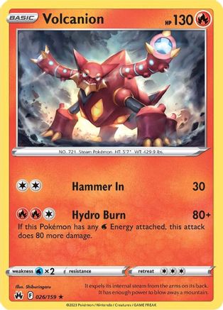 Volcanion 026/159  - Holofoil Crown Zenith - Holo Rare