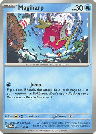 Magikarp 044/198  - Reverse Holofoil SV01 Scarlet & Violet Base Set - Common