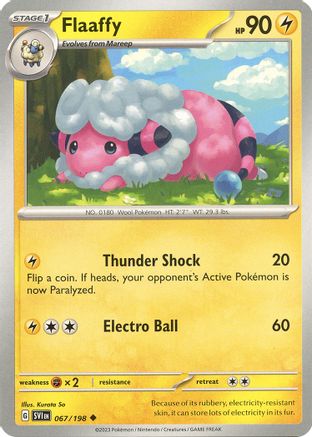 Flaaffy 067/198  - Reverse Holofoil SV01 Scarlet & Violet Base Set - Uncommon