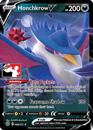 Honchkrow V 088/172  - Holofoil Prize Pack Series Cards - Ultra Rare
