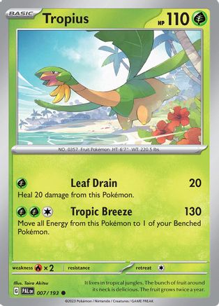Tropius 007/193  SV02 Paldea Evolved - Common