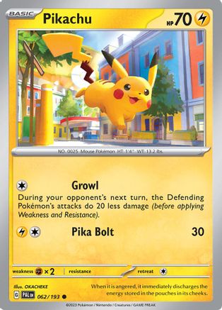 Pikachu 062/193  - Reverse Holofoil SV02 Paldea Evolved - Common
