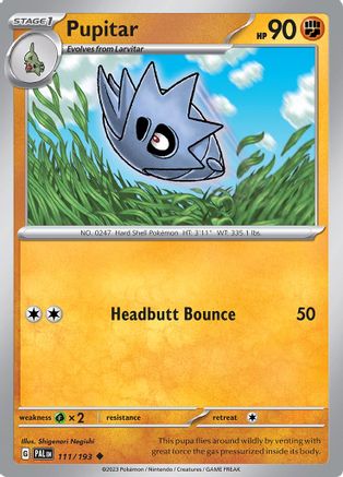 Pupitar 111/193  - Reverse Holofoil SV02 Paldea Evolved - Uncommon