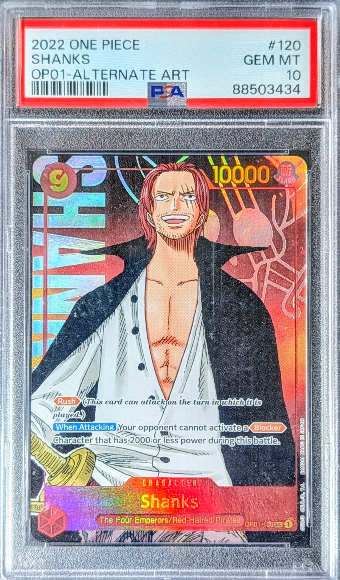 PSA 10 - Shanks (Parallel) - OP01-120 (SEC)
