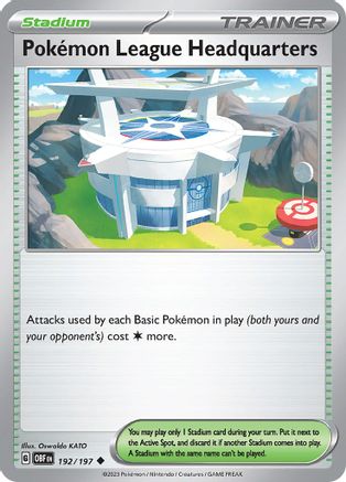 Pokemon League Headquarters 192/197  SV03 Obsidian Flames - Uncommon