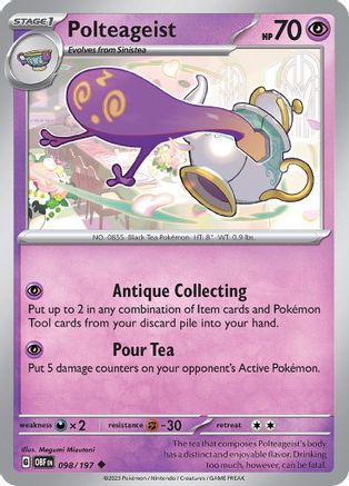 Polteageist 098/197  SV03 Obsidian Flames - Uncommon