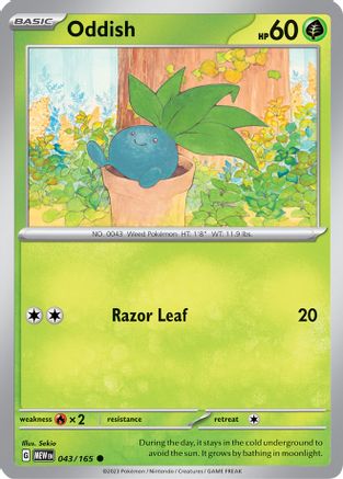 Oddish 043/165  SV Scarlet & Violet 151 - Common