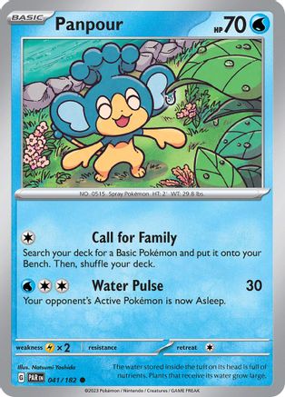 Panpour 041/182  - Reverse Holofoil SV04 Paradox Rift - Common