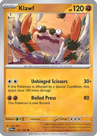Klawf - 105/182 - Uncommon - Reverse Holo
