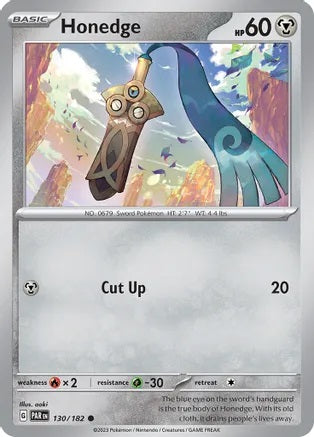 Honedge - 130/182 - Common - Reverse Holo