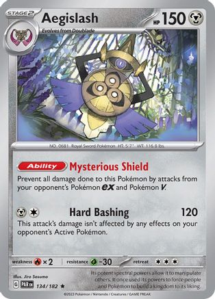 Aegislash 134/182  - Holofoil SV04 Paradox Rift - Rare
