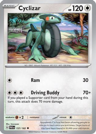 Cyclizar 157/182  - Reverse Holofoil SV04 Paradox Rift - Uncommon