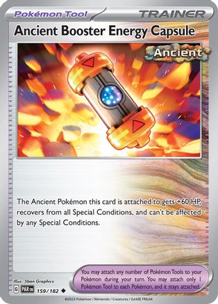Ancient Booster Energy Capsule 159/182  - Reverse Holofoil SV04 Paradox Rift - Uncommon
