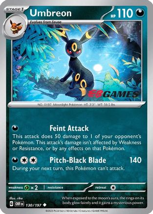 Umbreon 130/197  - Reverse Holofoil Miscellaneous Cards & Products - Promo