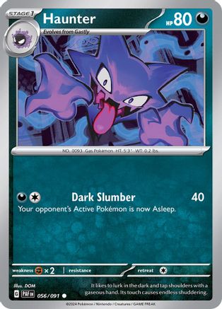 Haunter 056/091  - Reverse Holofoil SV Paldean Fates - Common