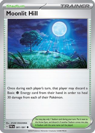 Moonlit Hill 081/091  - Reverse Holofoil SV Paldean Fates - Uncommon
