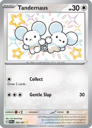 Tandemaus 209/091  - Holofoil SV Paldean Fates - Shiny Rare