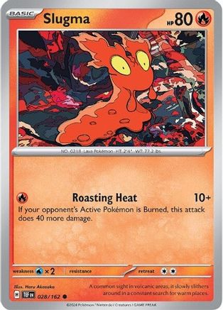 Slugma 028/162  - Reverse Holofoil SV05 Temporal Forces - Common