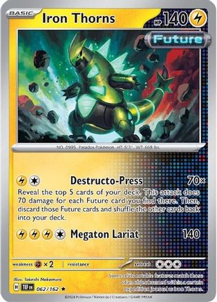 Iron Thorns 062/162  - Reverse Holofoil SV05 Temporal Forces - Rare