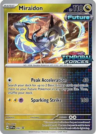 Miraidon - 092 (Prerelease) [Staff] 92 - SV Scarlet  Violet Promo Cards Holofoil
