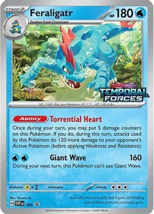 Feraligatr - 089 (Prerelease) [Staff] 89 - SV Scarlet  Violet Promo Cards Holofoil