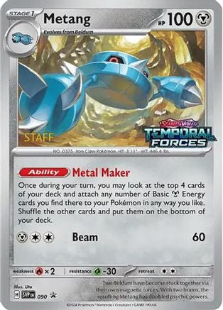 Metang - 090 (Prerelease) [Staff] 90 - SV Scarlet  Violet Promo Cards Holofoil