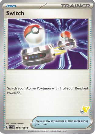 Switch - Pikachu 36 194  Battle Academy 2024 - Common
