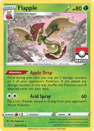 Flapple 022/192  - Reverse Holofoil League & Championship Cards - Promo