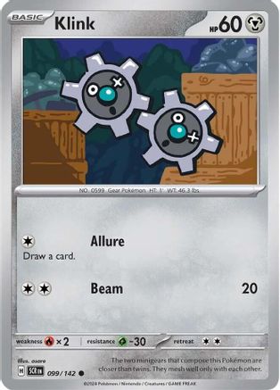 Klink 099/142  - Reverse Holofoil SV07 Stellar Crown - Common