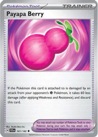 Payapa Berry 141/142  - Reverse Holofoil SV07 Stellar Crown - Uncommon