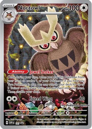 Noctowl - 141 (Pokemon Center Exclusive) 141 - SV Scarlet  Violet Promo Cards Holofoil